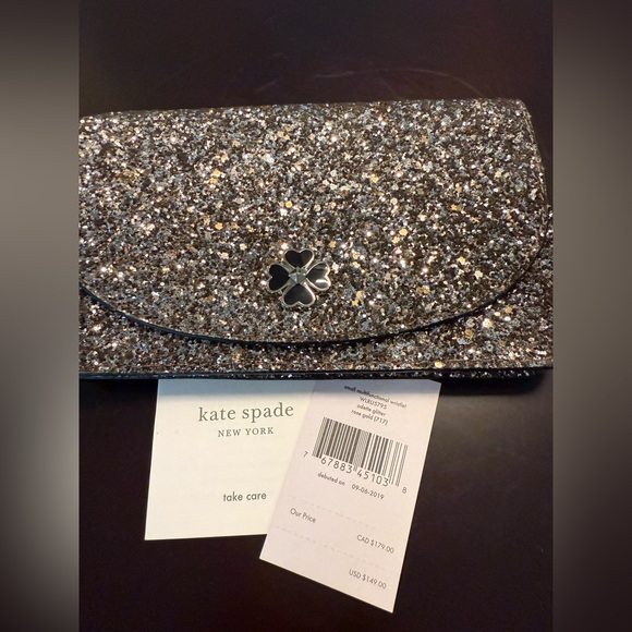 KATE SPADE *NWT* Odette Glitter Multifunctional Wristlet - Rose Gold - Picture 5 of 13